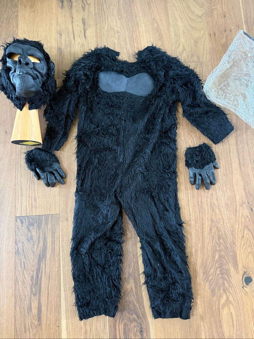 Halloween Gorilla Costume Youth Large Mask Gloves Included Unisex